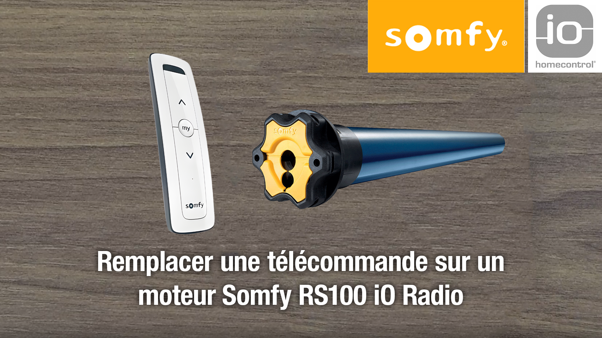 video Remplacer la télécommande sur un moteur Somfy RS100 iO Radio
